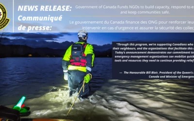 FUNDING ANNOUNCEMENT: Canadian Non-Governmental Organizations Assisting with Emergency Management and Responses