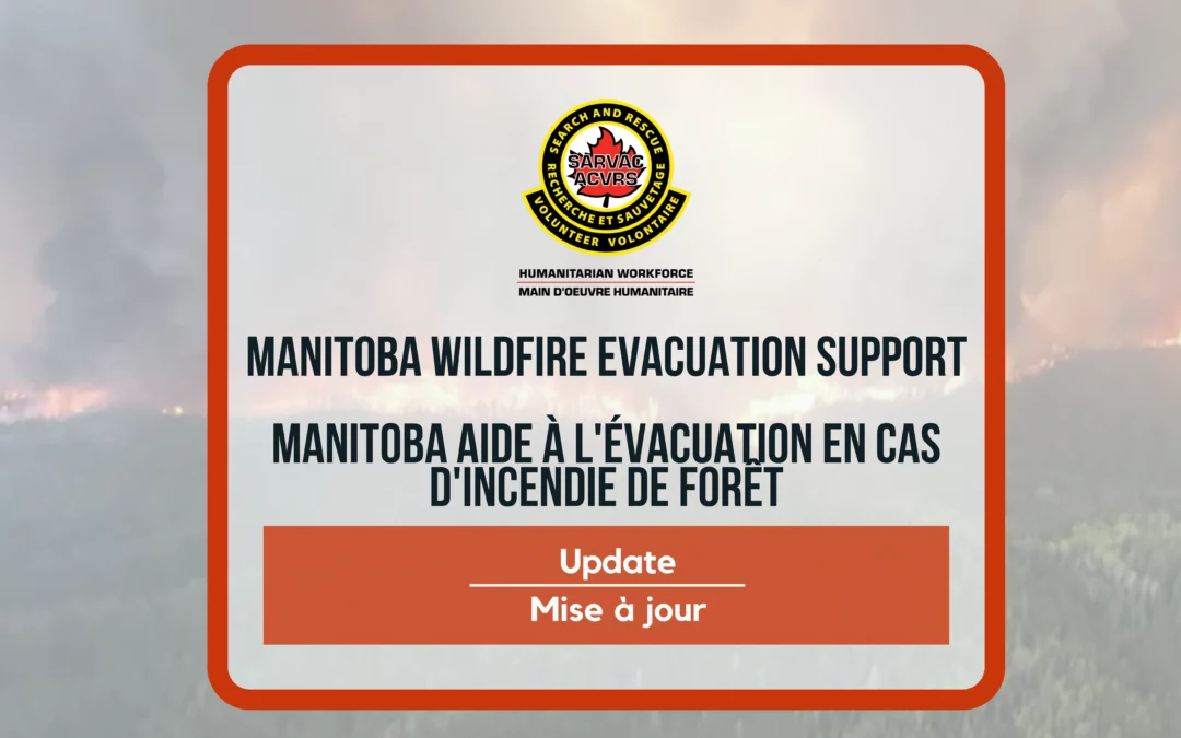 Soutien à l’évacuation en raison des feux de forêt au Manitoba